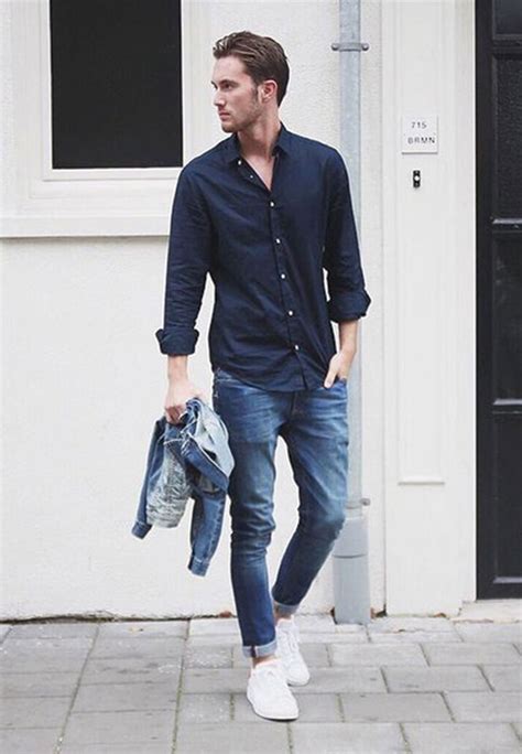 jeans with navy shirt colors.